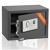 Brihard Biometrischer Safe - 2-en-1 Digitale Tastatur und Fingerabdruck Safe - Haussafe...