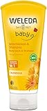 WELEDA Bio Calendula Baby Waschlotion & Shampoo - veganes Naturkosmetik Duschgel zur...