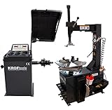 KROFtools Reifenmontiergerät Set, Reifenwechsel-KIT, halbautomatische...