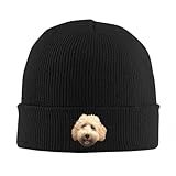 EIILHUED Rosie The Goldendoodle Grau Warme Strickmütze Mode Mütze Hut Herbst Outdoor...