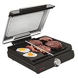 Ninja Sizzle Elektrogrill Indoor & Plancha (Flat Grill Plate) mit Antihaft-Grillplatte,...