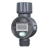 RAINPOINT Wasserzähler, Wasseruhr für Gartenschlauch, 4 Funktionsmodi, Misst...