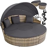 tectake Lounge Muschel Sonneninsel - Sonnenliege 2 Personen und mehr, multifunktionales...
