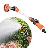 Garten Gießstab, Metall 47.5 cm Lang Gartenbrause Bewässerungsstab, 8 Sprühbilder mit...