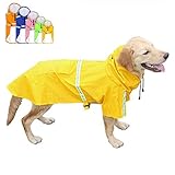 FEimaX Hunderegenmantel Wasserdicht Hunde Regenjacke mit Reflektierenden...