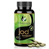 Vitagrazia® Bio Kelp - Natürliches Jod aus Bio Kelp Braunalgen - 300 Jod...