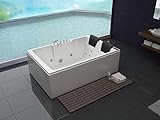 Whirlpool Torino 180x120 cm mit Hydrojets, Airjets, Soundsystem & Heizung –...