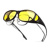 Bloomoak Polarisierte Nachtbrille, blendfrei, UV-400-Schutz für Herren und...