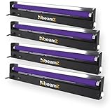BeamZ UV Licht Röhre 4er Set - Schwarzlicht Party Schwarzlichtlampe UV-Leuchtstoffröhre...
