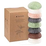 Navaris 8x Konjac Schwamm Set - Gesichtsschwamm Reinigungsschwamm - Schwämme für unreine...