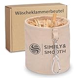 SimplySmooth Wäscheklammerbeutel für bis zu 100 Wäscheklammern -...