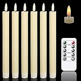 Eldnacele LED Stabkerzen mit Timerfunktion, flackernde Flamme LED...