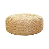 LOVIVER Rattan-Bodenkissen, Japanischer Stil, Tatami-Sitzkissen Rund, Handgewebtes...