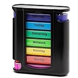 Foubiss Tablettenbox - BPA Frei - Medikamentenbox mit 7 Tage 4 Fächer - Pillendose...
