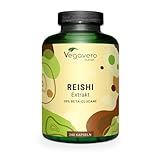 Reishi Kapseln Hochdosiert | 18.200 mg | Extrakt (10:1) | 40% Polysaccharide + 20% Beta...