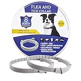Yunova Zeckenhalsband für Hunde, 2 Stück, 62cm, Verstellbares Floh- und Zeckenschutz...