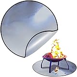 Fiorky Feuerfeste Matte Deck Schutz, Runde BBQ Bodenmatte Anti-Verbrühung Flammhemmende...