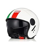 ORIGINE Motorradhelm Jethelm Rollerhelm mit Visier ECE Zertifizierung (Basic...