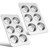 Herogo Muffinform 6 Tassen Edelstahl Muffinblech 2er Set Metall Muffin Backblech für...