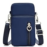 DuoLmi Umhängetasche Damen Klein, Crossbody Tasche für Damen, Nylon Handy Mini-Tasche...