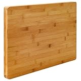 EYEPOWER 3cm Dick: 50x35cm Bambus Schneidebrett Holz - XXL Bambus Platte zum Wenden -...