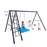 Schaukelgestell Outdoor Metall, Doppelschaukel für 2 Kinder, Schaukel Outdoor mit...