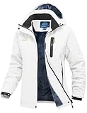 YSENTO Damen Winterjacke Wasserdicht Skijacke Softshelljacke Warm Gefüttert...