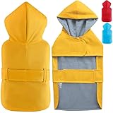 LeerKing Hunderegenmantel mit weichem Futter Regenjacke Wasserdicht Regenmantel Hund für...