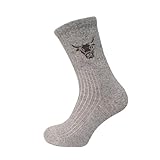 HomeOfSocks Yak Wollsocken Herren – Warme Norweger Socken Grau Größe 44–46 extra...