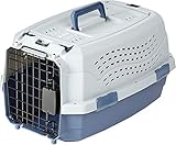 Amazon Basics Katze Transportbox für Haustiere, 2 Türen, 1 Dachöffnung, L 48 x B 32 x H...