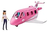 Barbie GJB33 - Reise Traumflugzeug verwandelbares Spielset mit Puppe, verstellbaren...