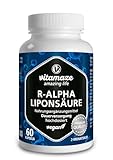 R-Alpha-Liponsäure hochdosiert, 200 mg je Kapsel, vegan, 2 Monatskur,...