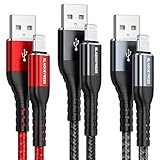 BLACKSYNCZE iPhone Ladekabel, Lightning Kabel [3 Stück 2M, MFi Zertifiziert]...