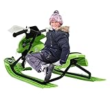 Skischlitten, Lenkbarer Schlitten, Skischlitten mit Bremse, Verstellbares Kissen,...
