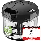LEBENLANG Gemüse & Zwiebelschneider - 1L Obst Zerkleinerer manuell & BPA-Frei |...