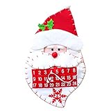 Weihnachtskalender Countdown-Kalender Santa Decor Advent Fabric Christmas Home Decor...