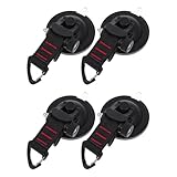 Ciieeo 4 Stück Robuste Saugnapfanker mit Karabiner aus Gummi Saugnapfhaken für Zelt und...