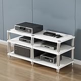 Moderner AV-Media-Ständer mit Ablagen für TV, DVD-Player, Spielkonsole, weiß,...