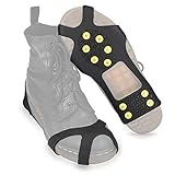 Navaris Spikes für Schuhe - Silikon Schuhspikes mit 10 Metall Stollen - Schnee EIS...