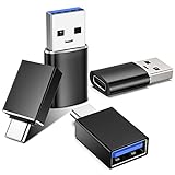 USB C Adapter 4 Stück, USB auf USB C 3.2 Adapter (2 Pack) & USB C auf USB...