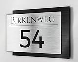 Premium Hausnummer | Firmenschild | Namensschild | Schild mit jedem Wunschtext | selbst...