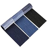 3 Rollen Jean Flicken zum Aufbügeln, 8 * 50cm Reparatur Patches Kleidung Selbstklebende...