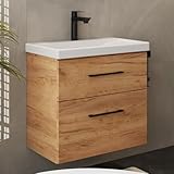 Planetmöbel Badmöbel Set Waschtisch mit Unterschrank 63 x 60 x 36,5 cm,...