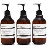 MaisoNovo Shampoo Flaschen zum befüllen - Duschgel Spender - 500-ml-Set mit 3...