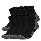 COOVAN Herren Atheletic Gepolsterte Quarter Socken 7 Paar Sport Laufen 7 Pack Casual...