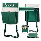 2 in 1 Garten Arbeitshocker Gartenhocker, Garten Kniebank mit Faltbarer Arbeitstasche,...