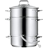 WMF Entsafter Dampfentsafter Induktion 7l, Fruchtentsafter mit Glasdeckel 25 cm,...