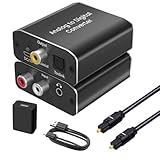 AMANKA Analog zu Digital Audio Konverter mit Optischem Kabel- Analog auf Digital...