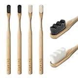 Daletu Nano Zahnbürste Bambus Zahnbürste 4 Stück | 20,000 Extra Weiche Borsten 100%...