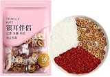 Premium Weißer Pilz (Tremella)-Begleit-Set: Getrocknete Rote Datteln, Goji-Beeren &...